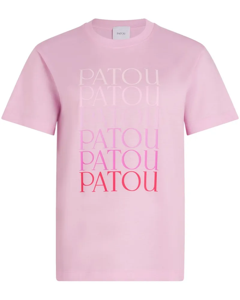 Patou T-Shirt mit Logo-Print - Rosa Rosa