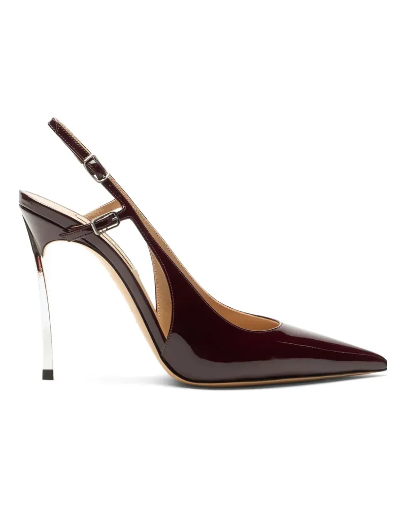 Casadei Superblade patent leather slingback pumps - Rot Rot