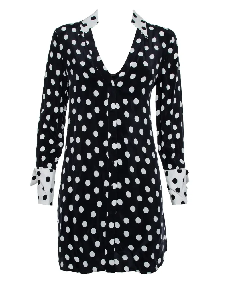 Alice + Olivia Gepunktetes Kleid - Schwarz Schwarz