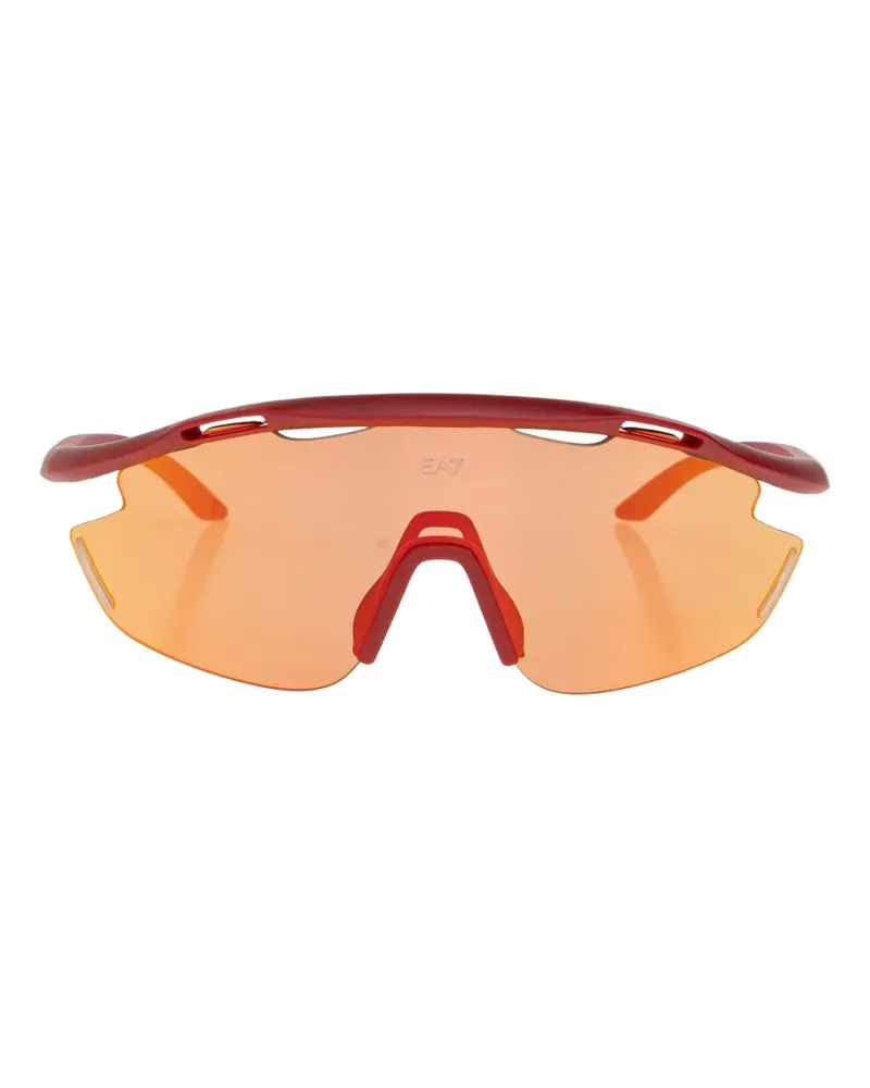 EA7 Sonnenbrille mit Shield-Glas - Rot Rot