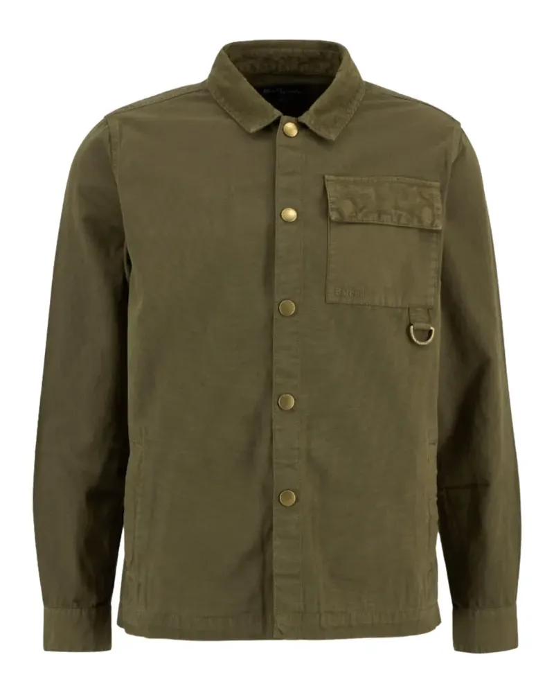 Barbour corduroy-collar D-ring shirt - Grün Grün