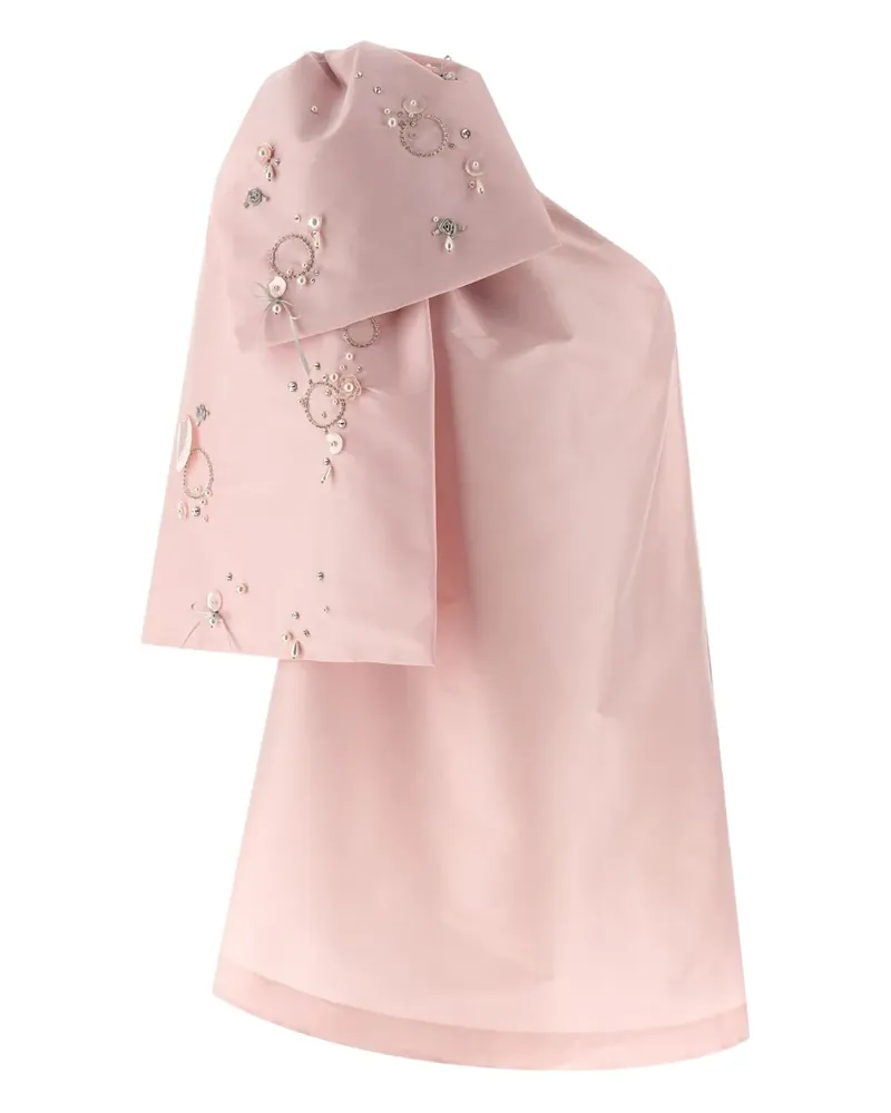 BERNADETTE Winnie bow-detail mini dress - Rosa Rosa