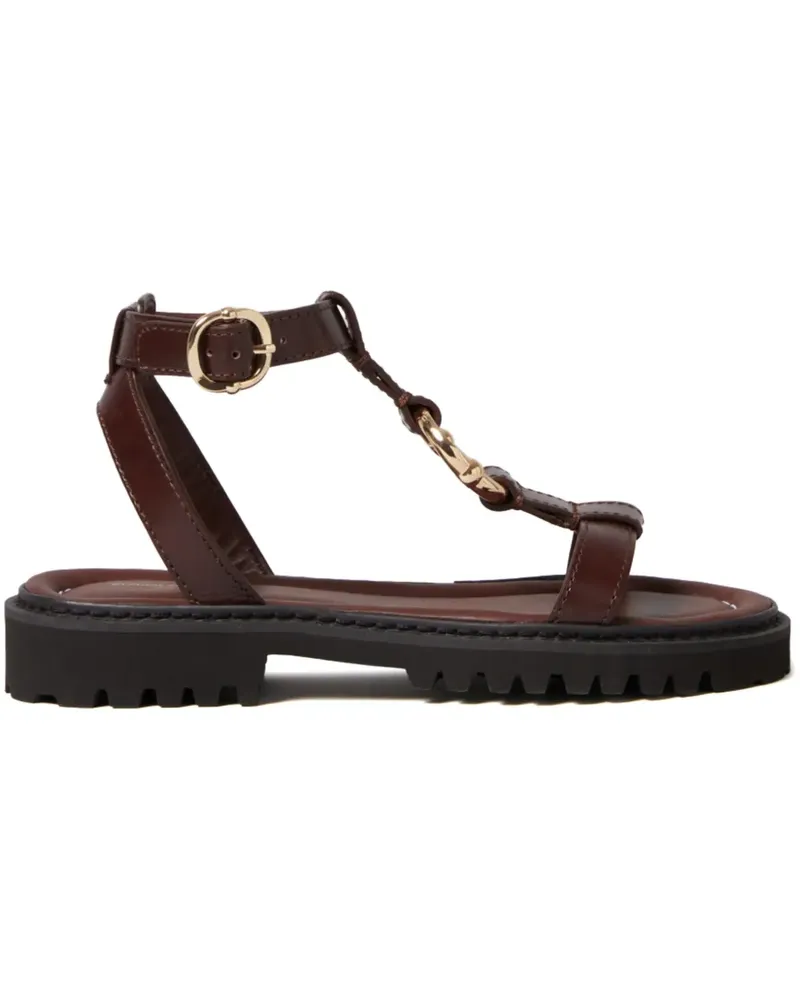 Claudie Pierlot Sandalen aus Leder - Braun Braun