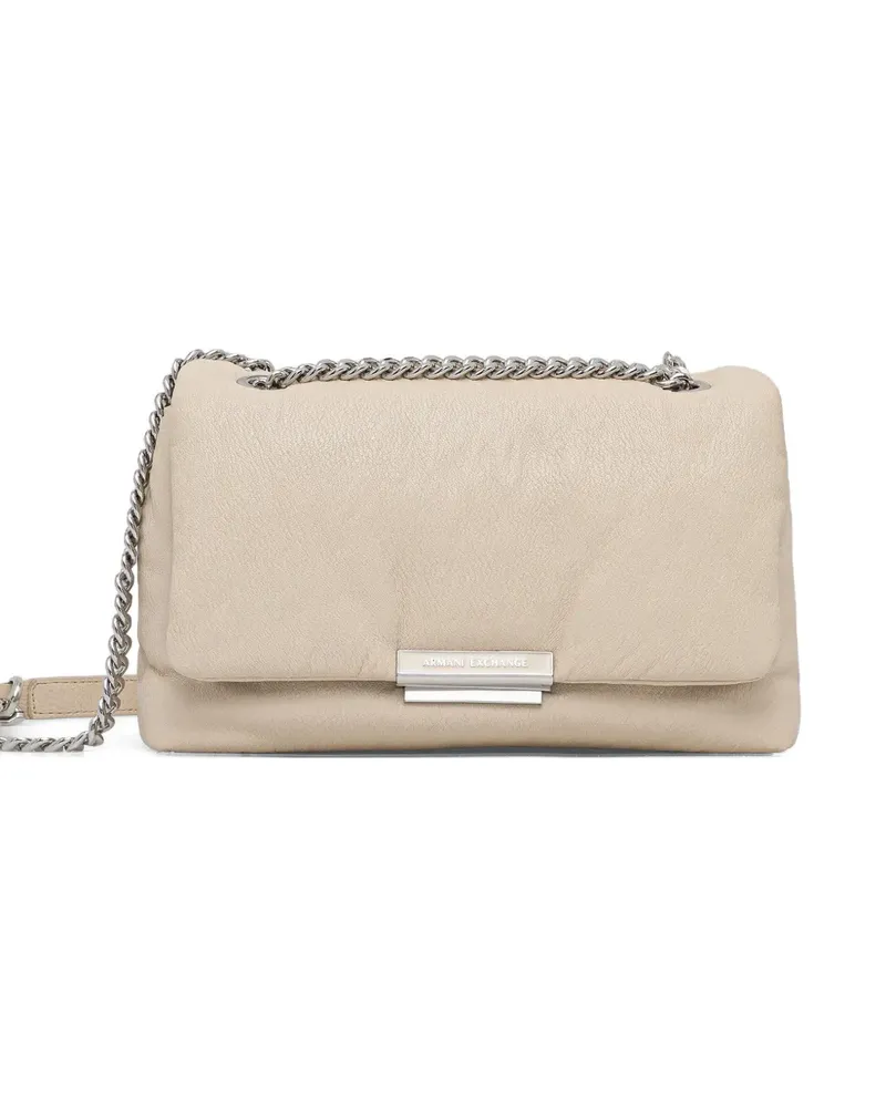 Armani Exchange logo-plaque cross body bag - Nude Nude