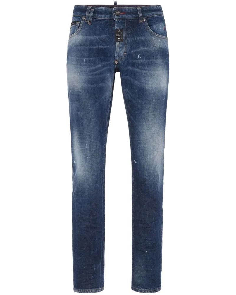 Philipp Plein Super-Straight-Cut-Jeans - Blau Blau