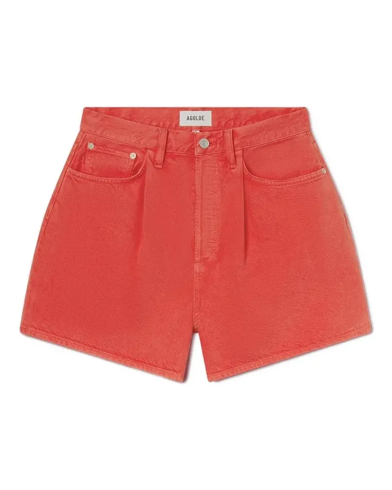 AGOLDE Rhoda pleated shorts - Rot Rot