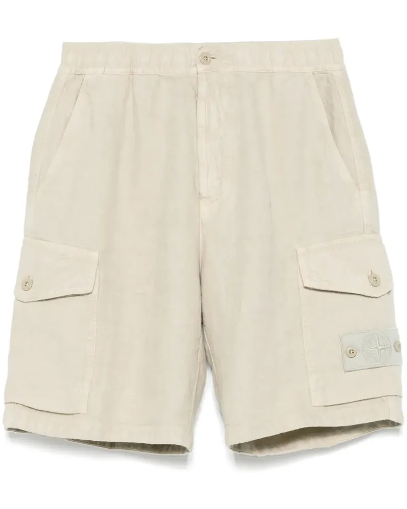 Stone Island Shorts mit Kompass-Patch - Nude Nude
