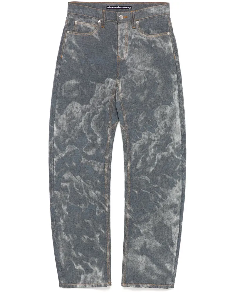 Alexander Wang Tief sitzende Jeans mit gebogenem Einsatz - Schwarz Schwarz