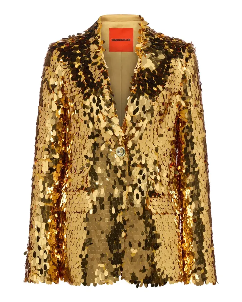 Simon Miller Leon sequin-embellished blazer - Gold Gold