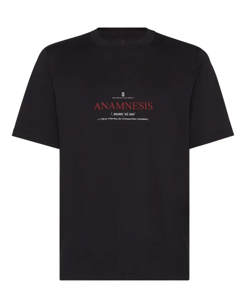 Brunello Cucinelli T-Shirt mit Print - Schwarz Schwarz
