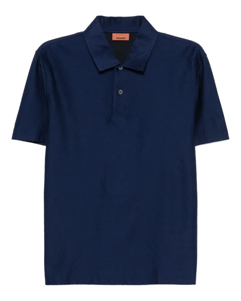 Missoni Poloshirt mit Zickzackmuster - Blau Blau