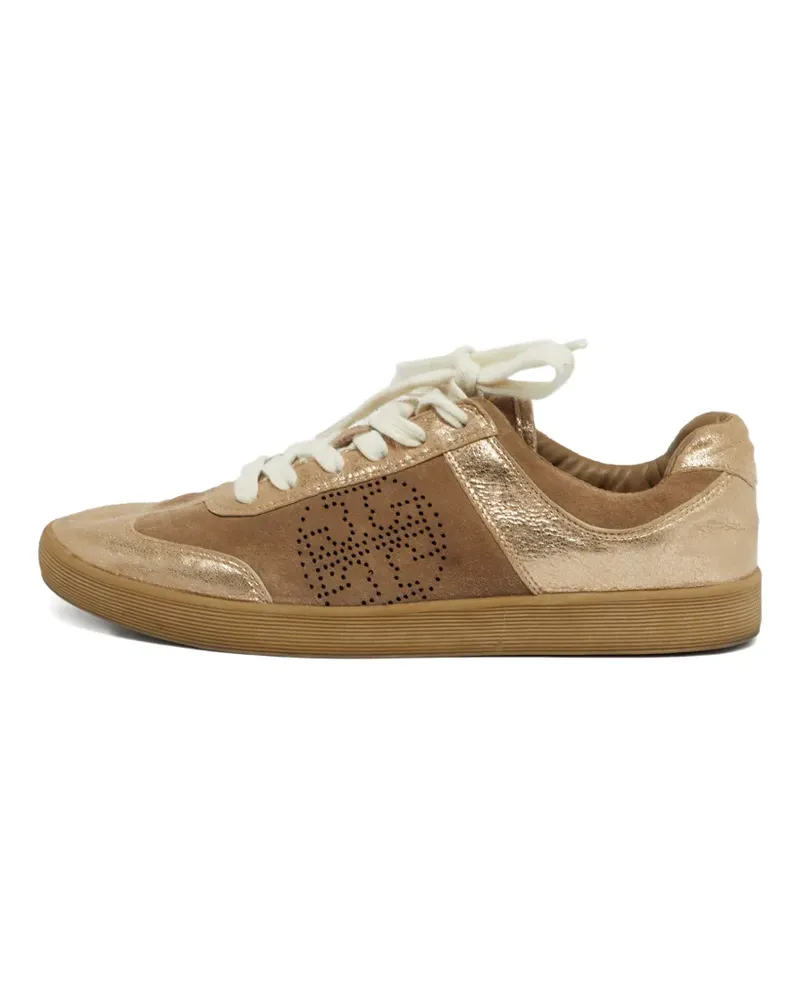 Tory Burch perforated-logo sneakers - Braun Braun