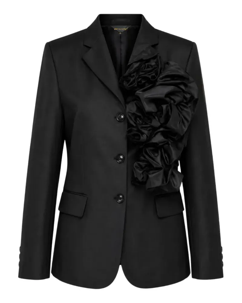 Comme des Garçons Blazer mit Rüschenapplikation - Schwarz Schwarz