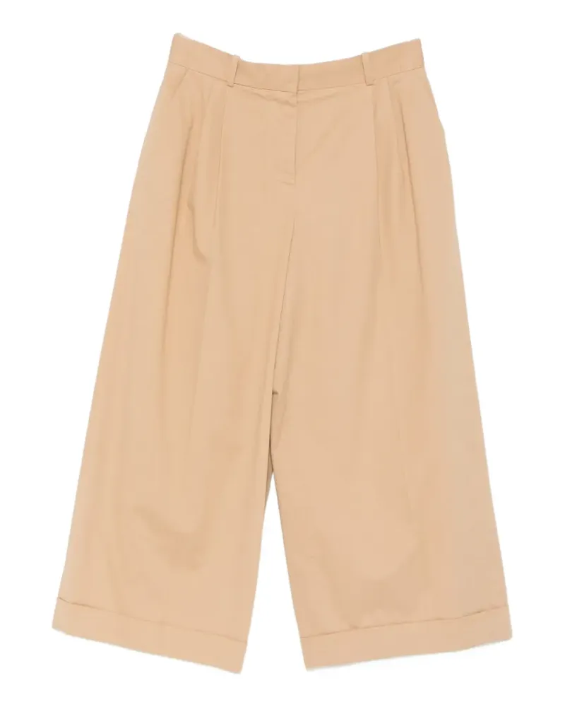 The Row pleated culottes trousers - Nude Nude