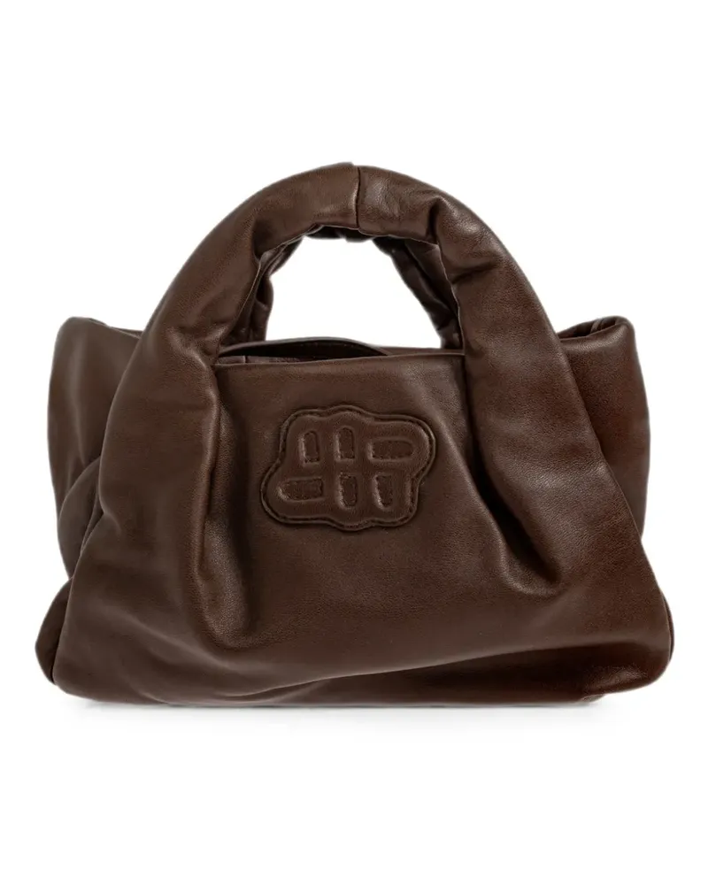 MUNTHE small Lixia logo-patch tote bag - Braun Braun