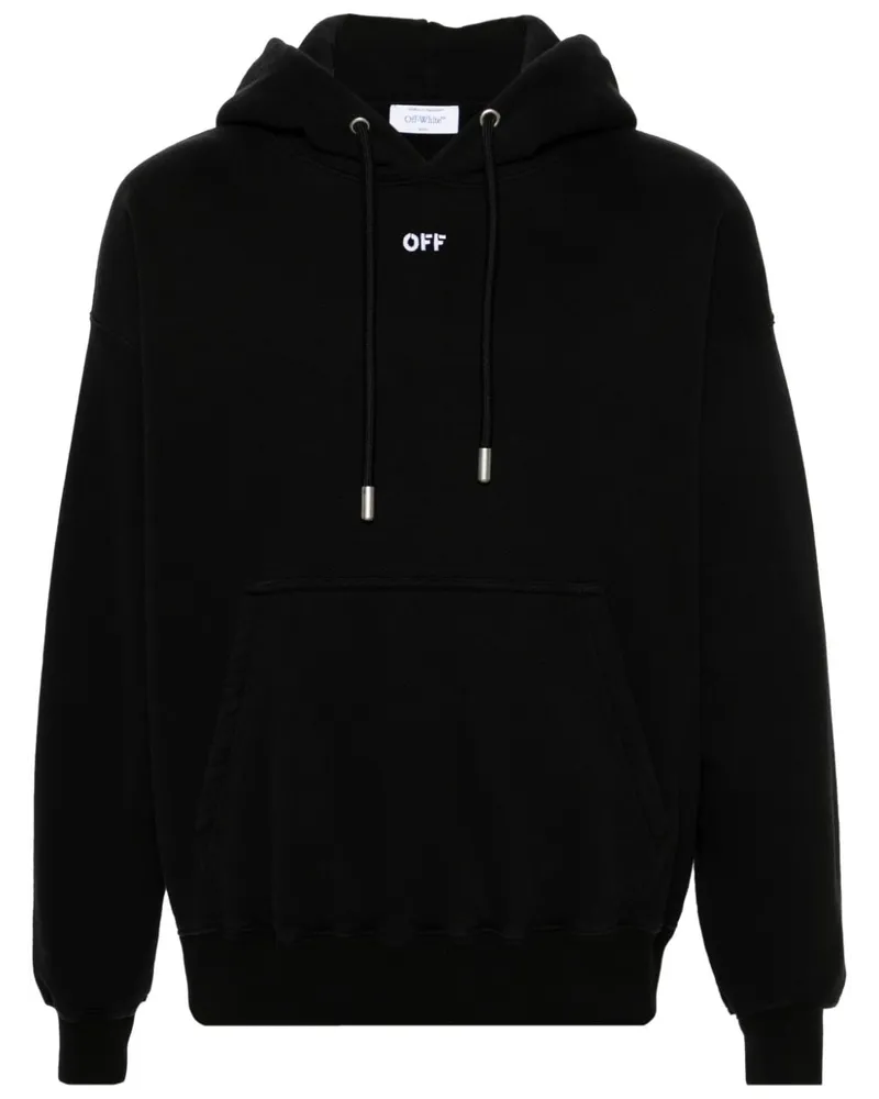 OFF-WHITE Hoodie mit Pfeilstickerei - Schwarz Schwarz