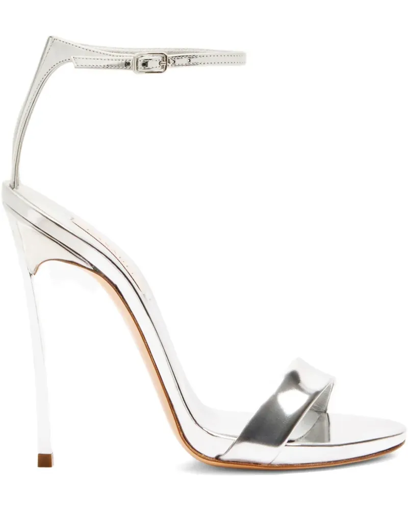 Casadei Sandalen mit Metallic-Absatz 120mm - Silber Silber
