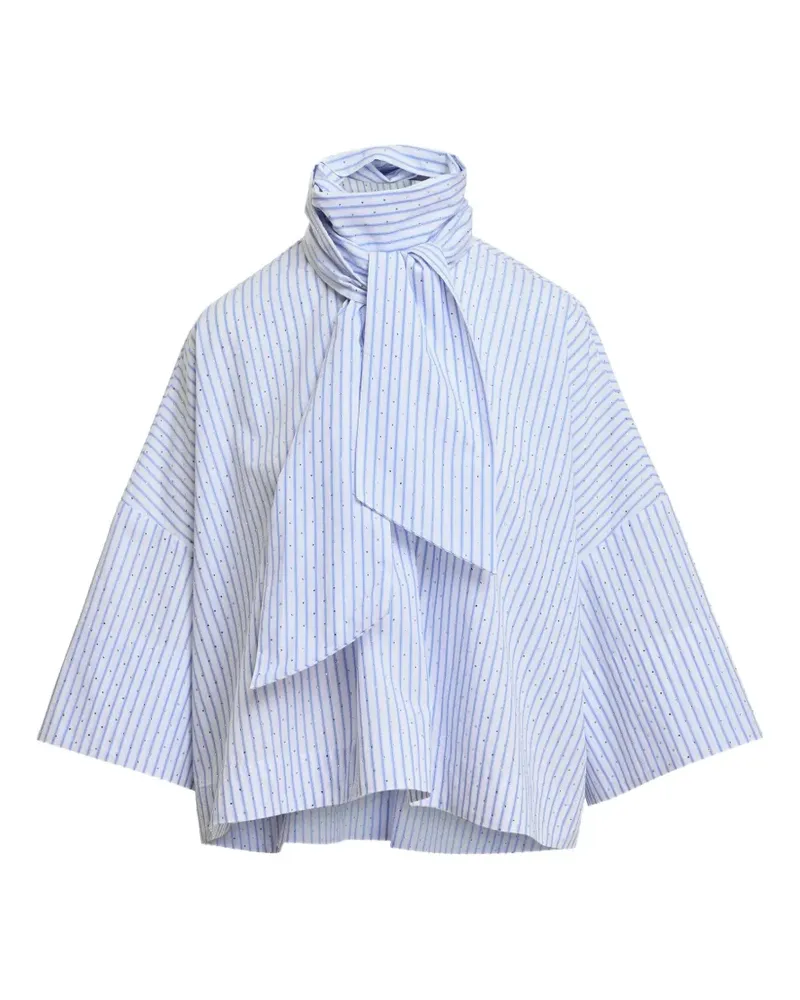 Essentiel Kefir Bluse mit Trompetenärmeln - Blau Blau