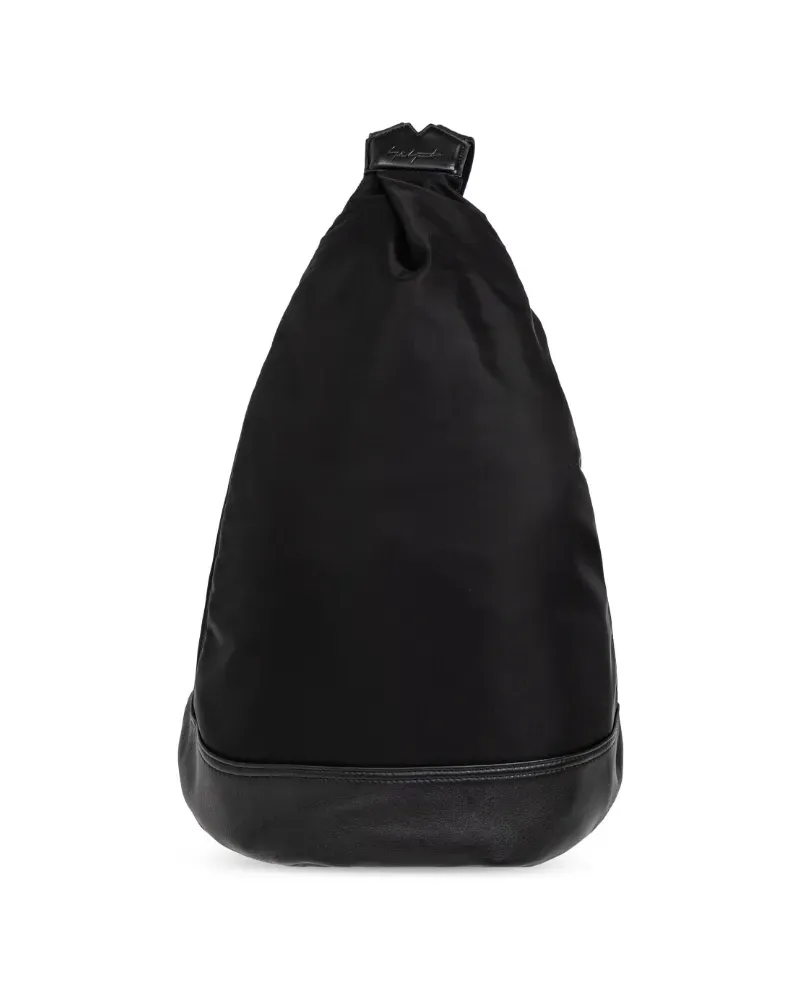 Yohji Yamamoto Dreieckiger Rucksack - Schwarz Schwarz