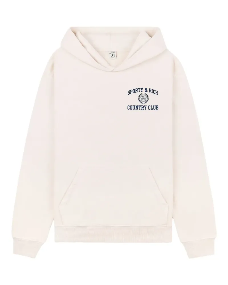 SPORTY & RICH Hoodie mit Logo - Nude Nude