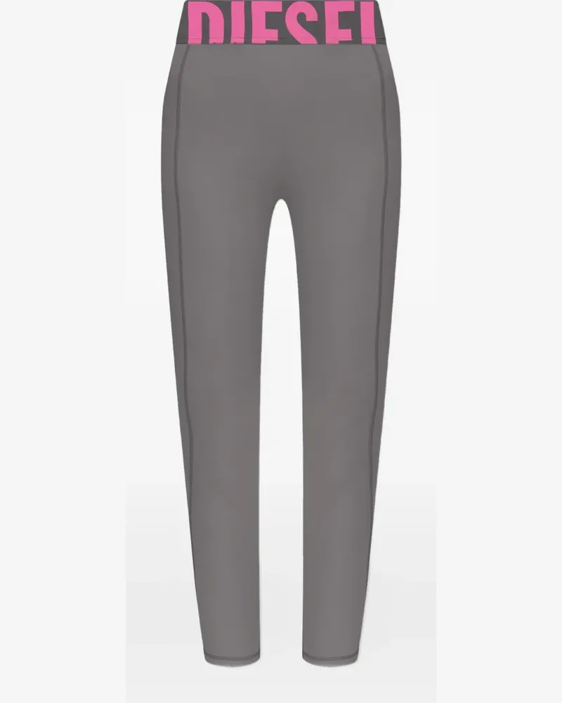 Diesel Adeline Leggings mit Logo-Bund - Grau Grau