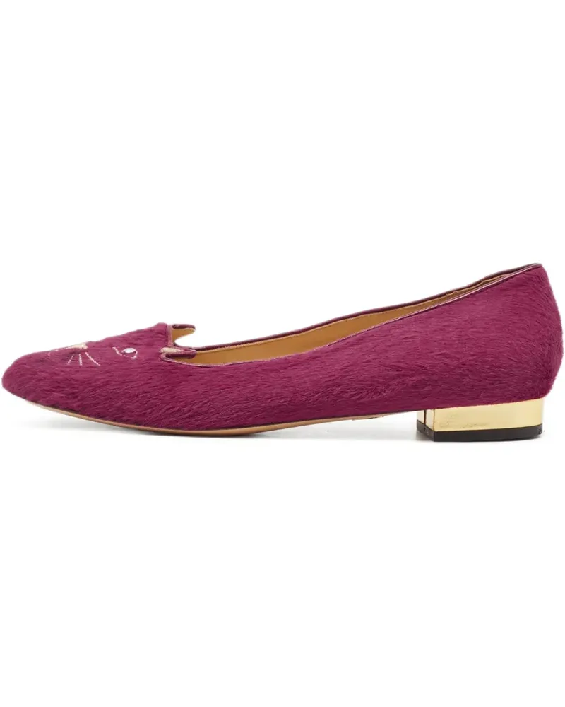 Charlotte Olympia Pre-owned Kitty Pumps - Rosa Rosa