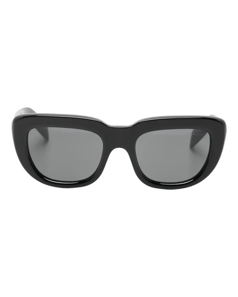 Prada logo-print rectangle-frame sunglasses - Schwarz Schwarz