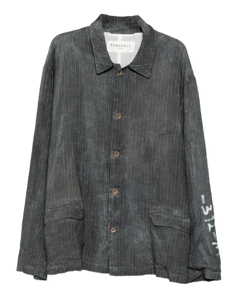 Studiorundholz Ausgeblichene Jacke mit Nadelstreifen - Grau Grau