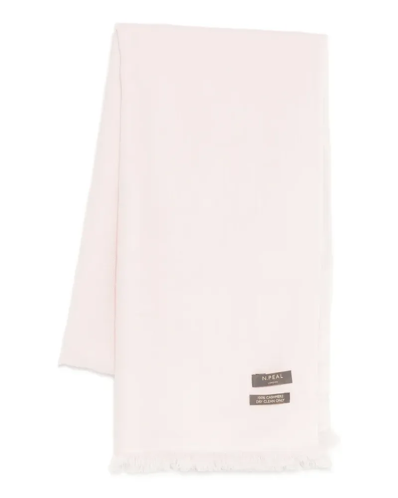 N.Peal Stola mit Fransen - Rosa Rosa