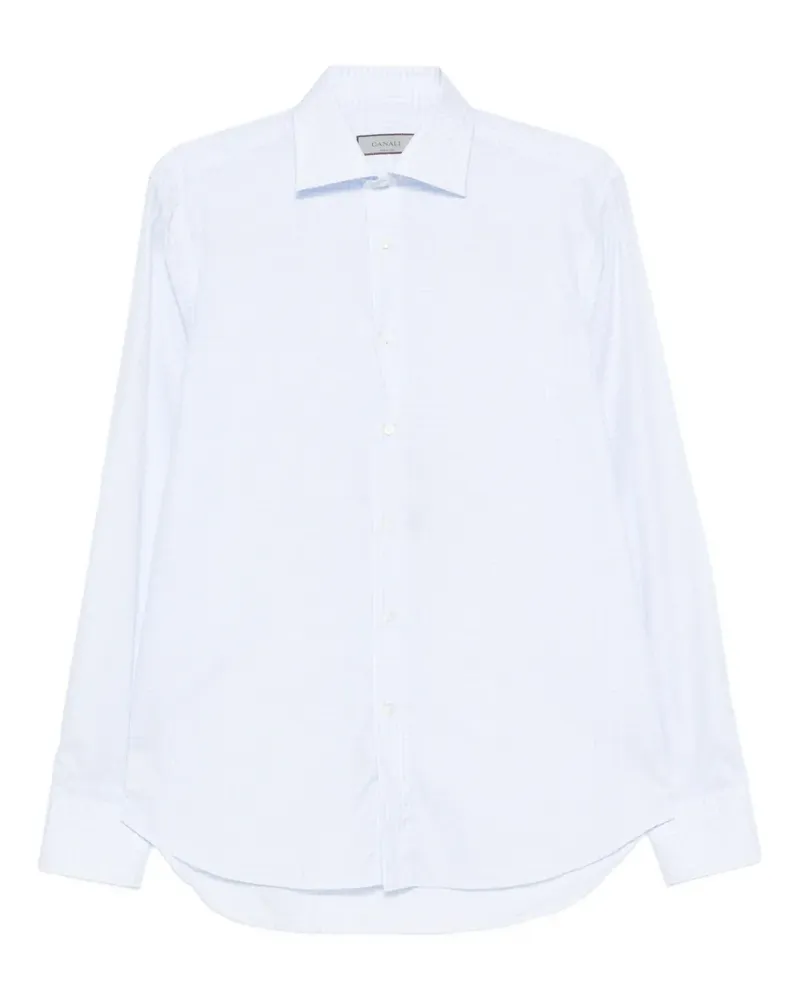 Canali Hemd mit Vichy-Karomuster - Blau Blau
