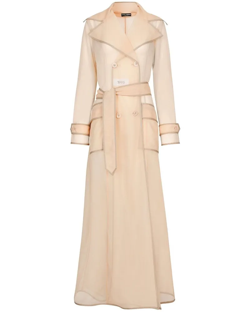 Dolce & Gabbana KIM DOLCE&GABBANA Trenchcoat mit Gürtel - Nude Nude