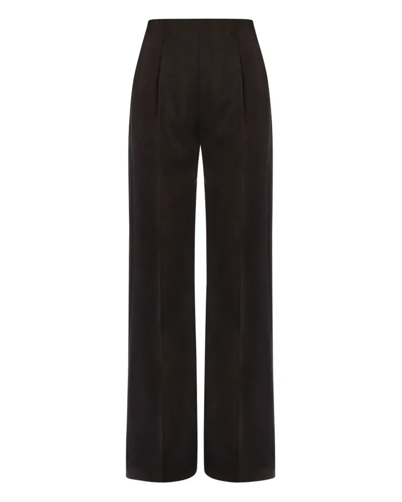 Alberta Ferretti Hoch sitzende Schurwollhose - Grau Grau