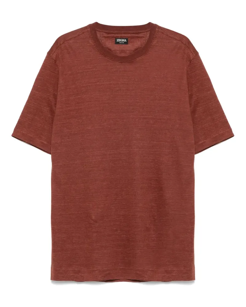 Ermenegildo Zegna T-Shirt aus Leinen - Braun Braun