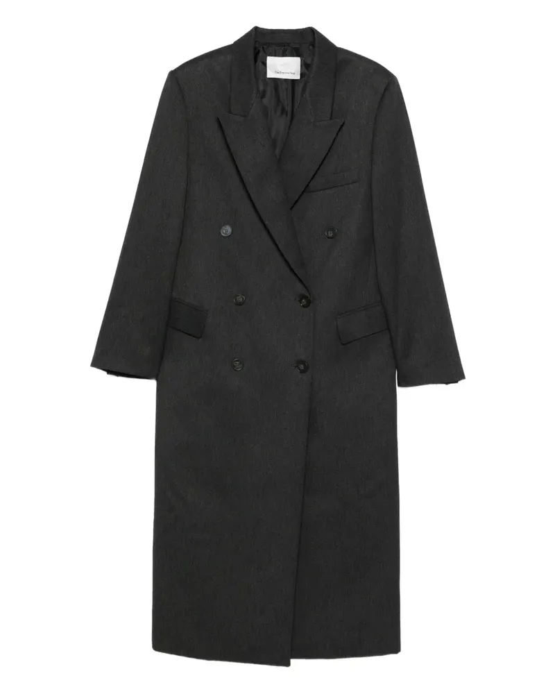 FRANKIE Shop Doppelreihiger Mantel - Grau Grau
