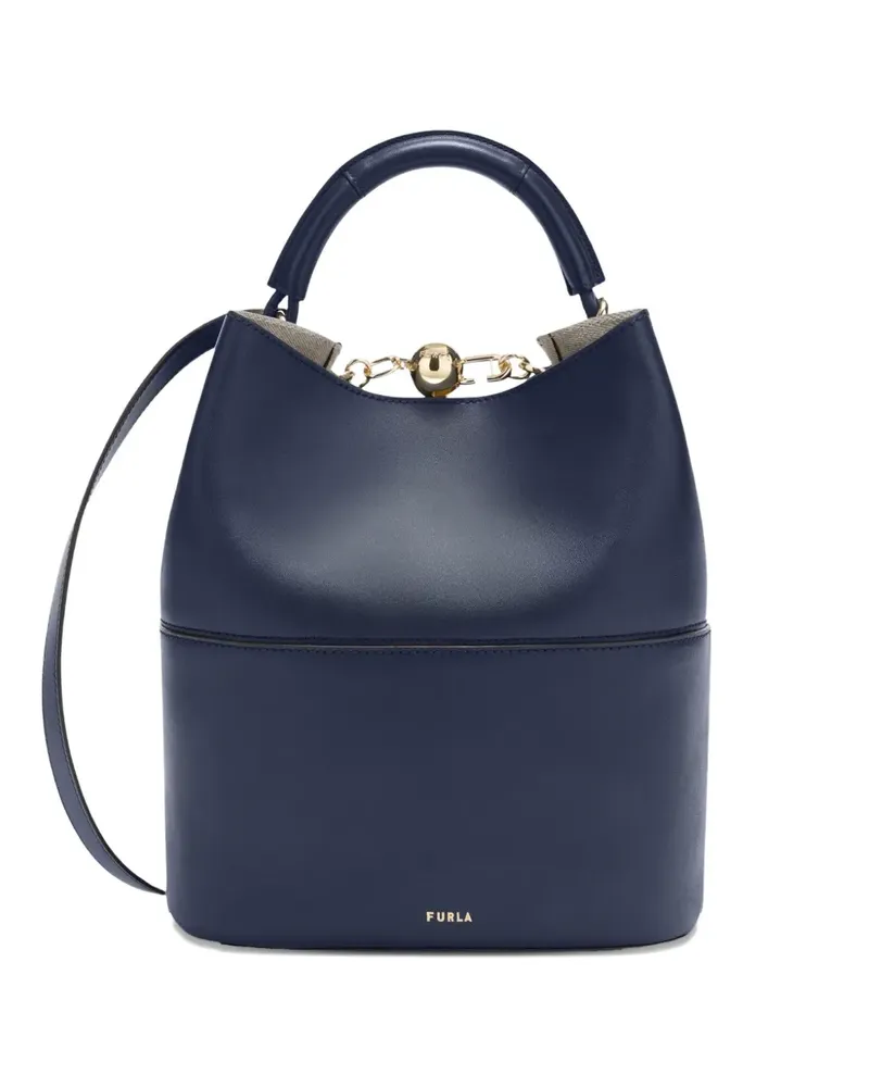 Furla Sfera Beuteltasche mit Kettendetail - Blau Blau