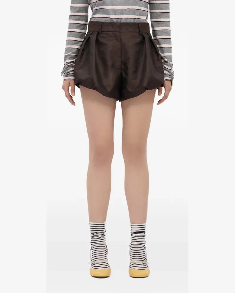 MSGM Shorts mit Gürtelschlaufen - Braun Braun