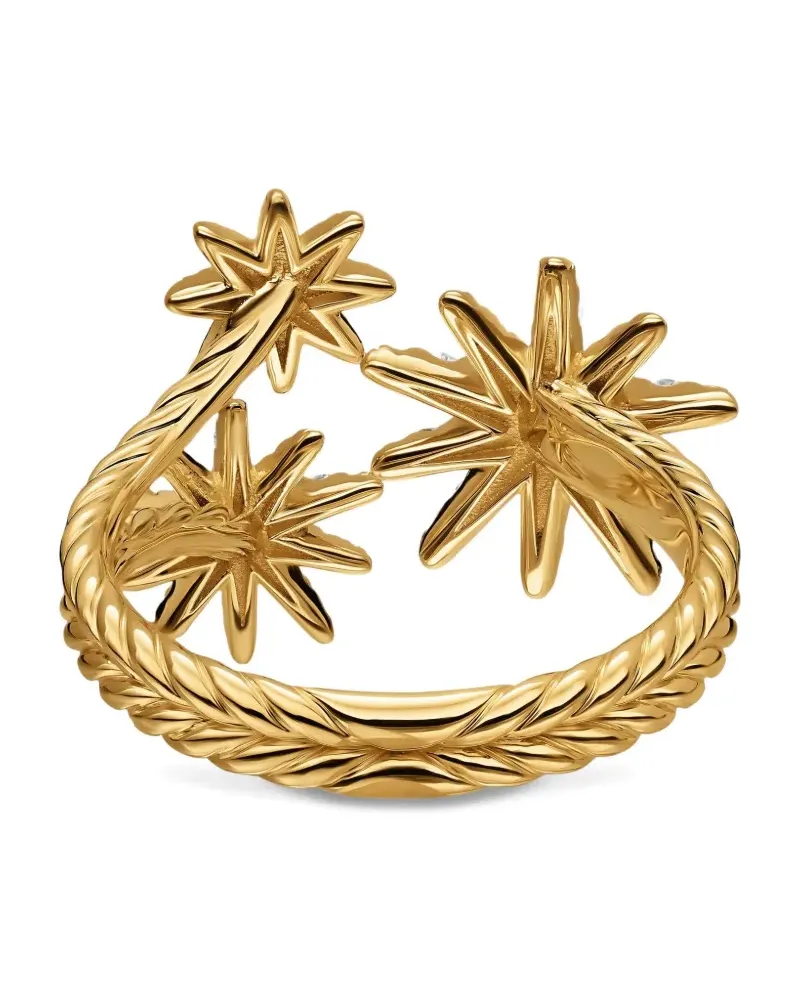 David Yurman 18K yellow gold Starburst diamond ring Gold