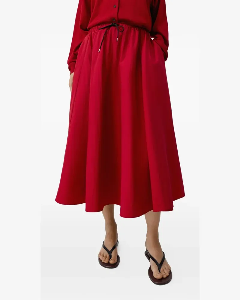 CORDERA drawstring flared skirt - Rot Rot