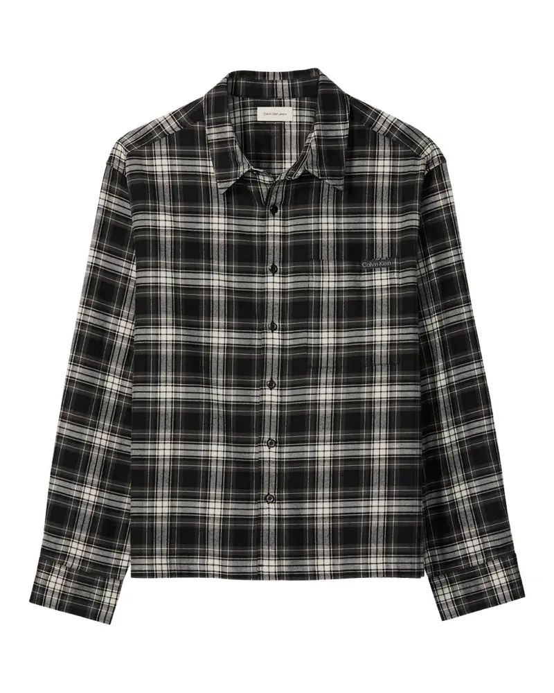 Calvin Klein long-sleeved checked shirt - Braun Braun