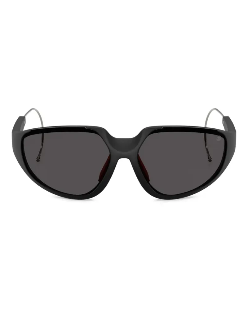 Moncler Sonnenbrille mit Logo-Print - Schwarz Schwarz