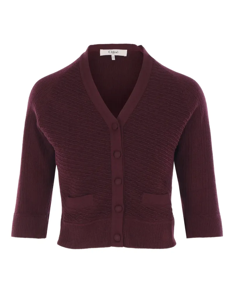 Chloé Texturierter Cardigan - Violett Violett