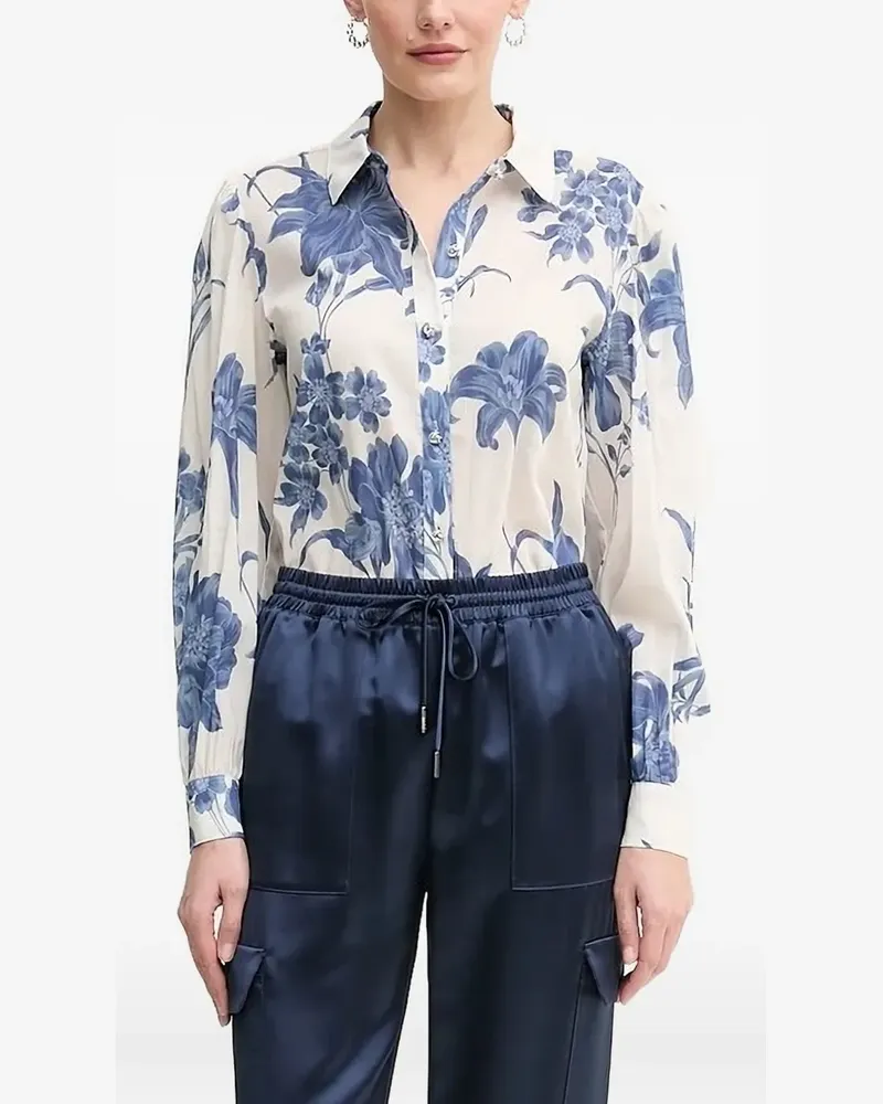 Guess Hemd mit Blumen-Print - Weiß Weiß