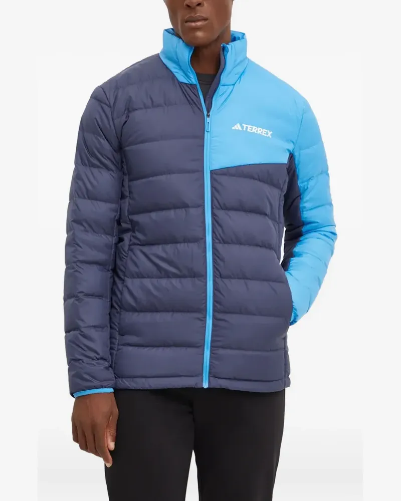 adidas two-tone quilted-design jacket - Blau Blau