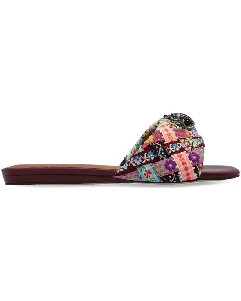 Kurt Geiger Flache Sandalen mit Verzierung - Schwarz Schwarz