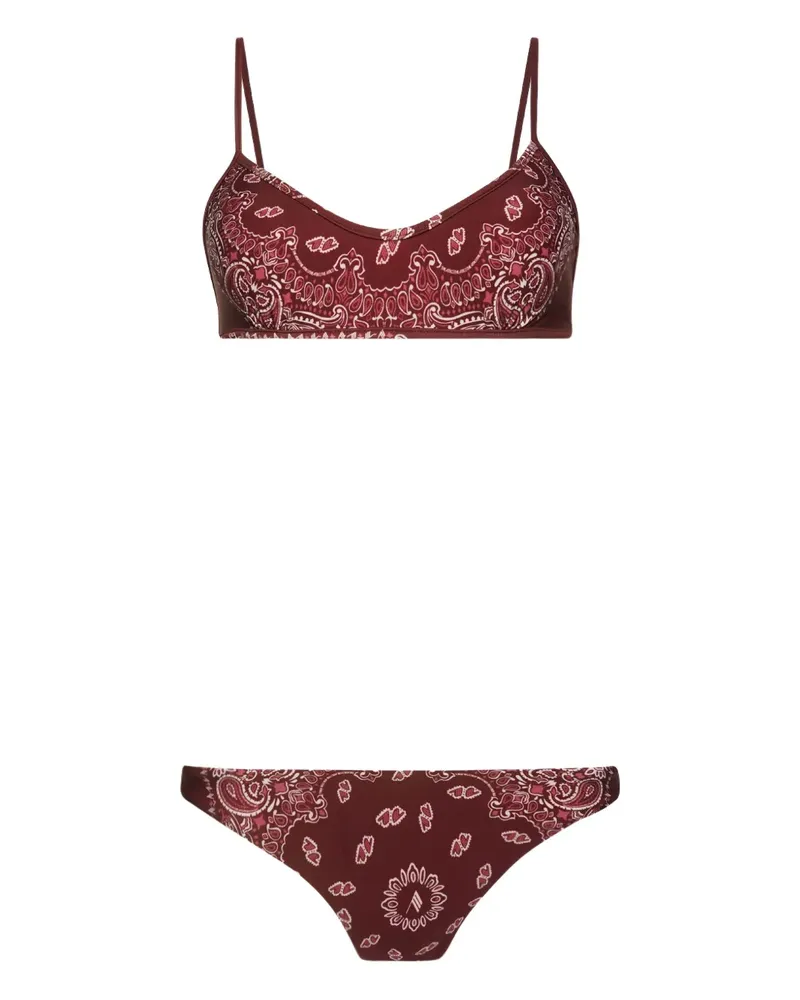 ATTICO Bikini mit Paisleymuster - Rot Rot