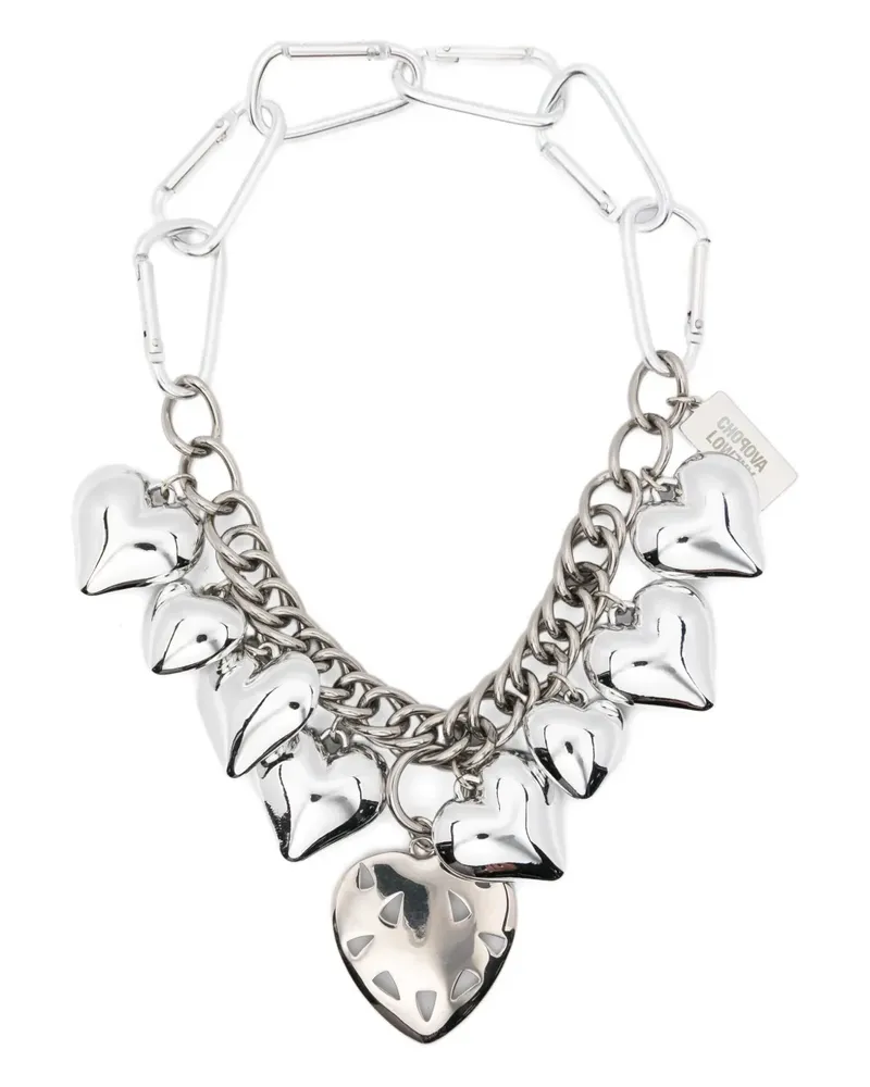 CHOPOVA LOWENA heart-charm chain necklace - Silber Silber
