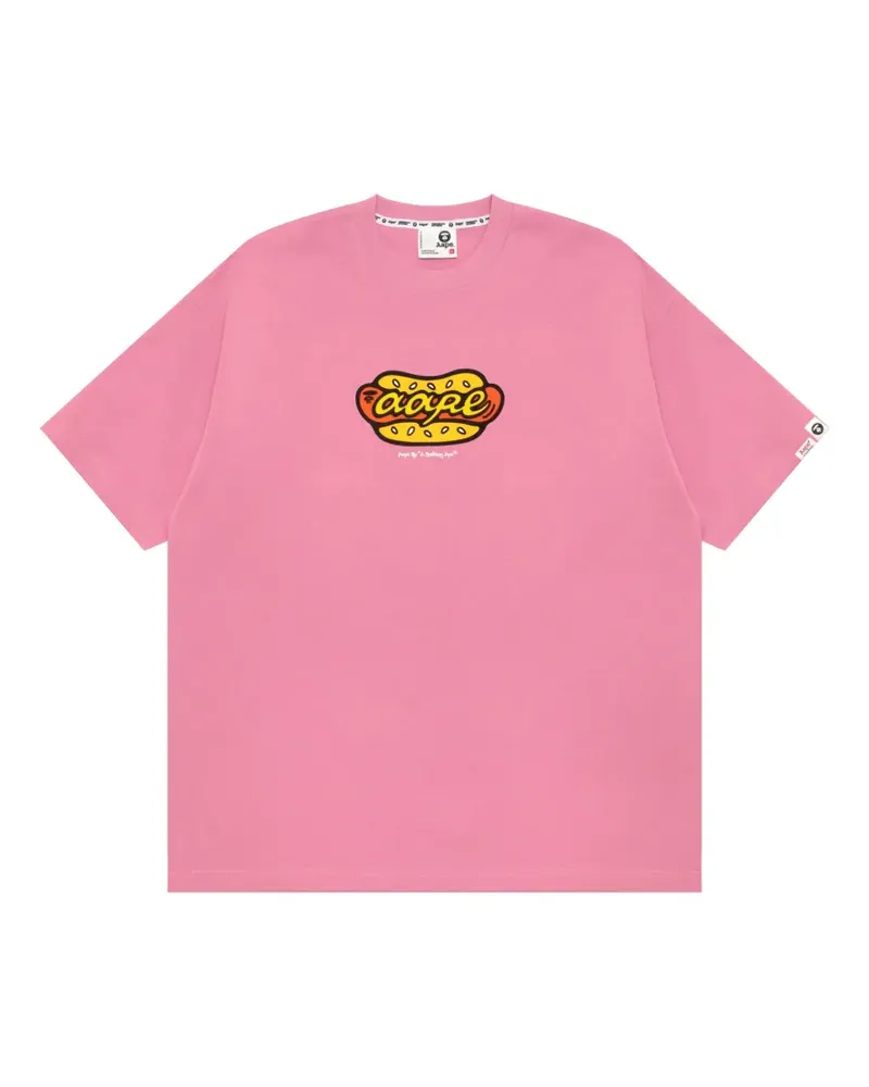BAPE T-Shirt mit grafischem Print - Rosa Rosa
