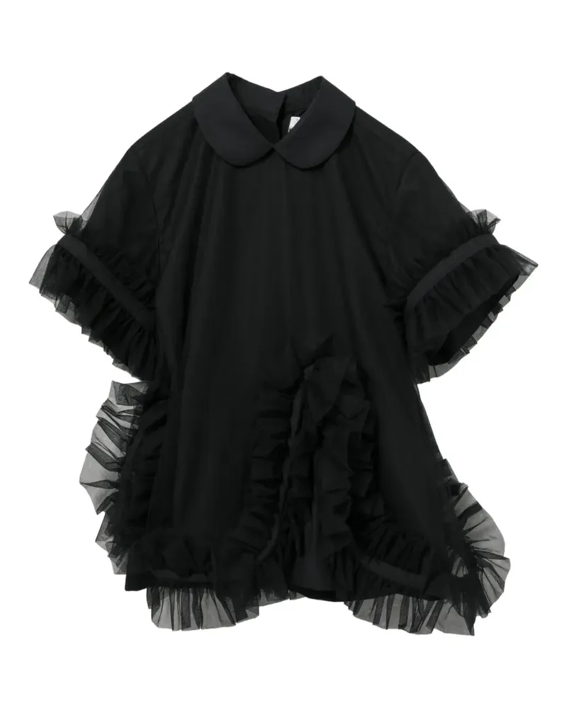 Noir Kei Ninomiya Bluse mit Rüschen - Schwarz Schwarz