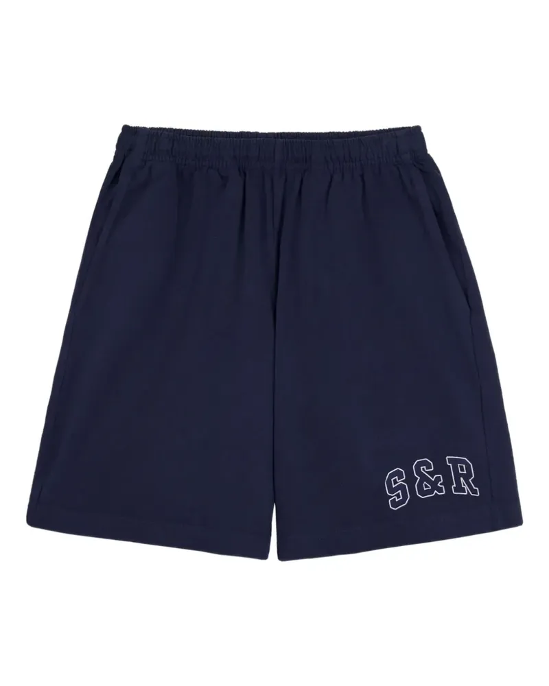 SPORTY & RICH Shorts-Set mit grafischem Logo - Blau Blau