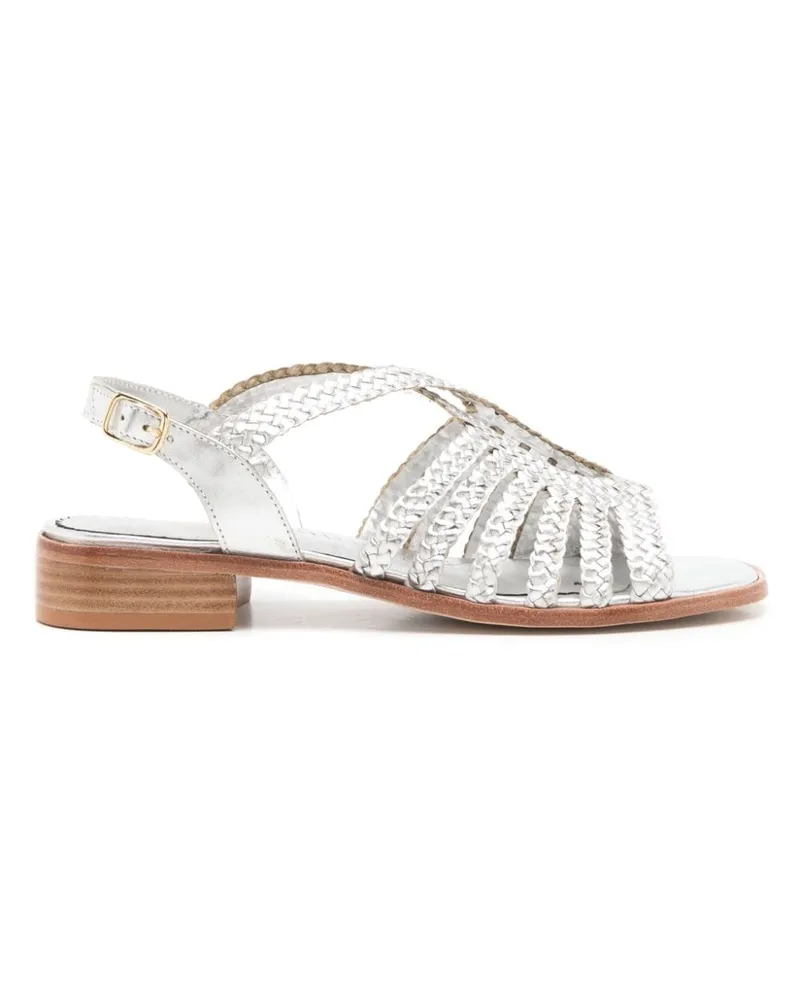 Sarah Chofakian Metallische Sandalen - Silber Silber